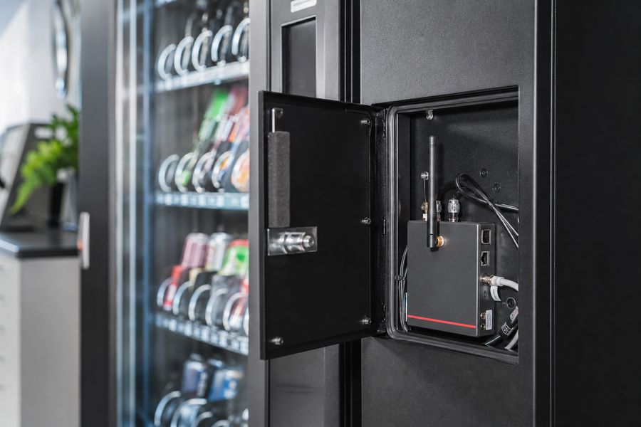 Telemetrie-Gateway im Servicebereich eines Verkaufsautomaten